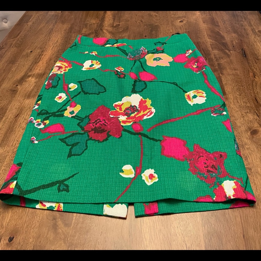Jcrew floral mini skirt size 0